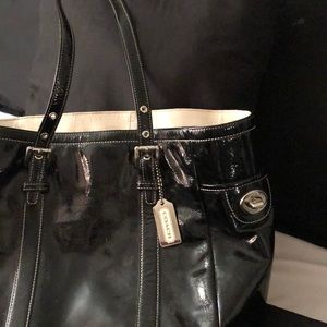 COACH black leather purse